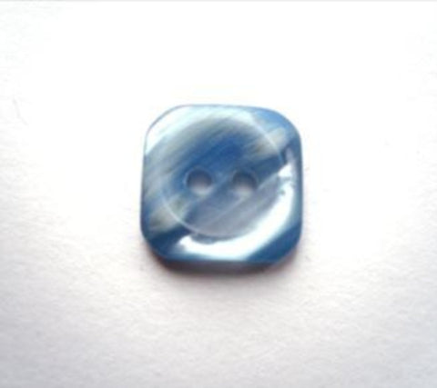 B17915 12mm Frosted Dusky Blue Semi Pearlised Shimmery 2 Hole Button - Ribbonmoon