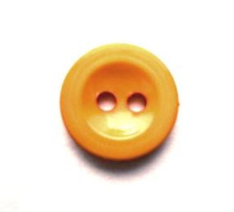 B9076 14mm Gloss Golden Yellow 2 Hole Button - Ribbonmoon