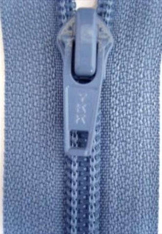 Z3108 YKK 63cm Dusky Cornflower Blue Nylon No.5 Open End Zip - Ribbonmoon