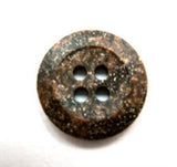 B16320 15mm Speckled Dark Browns Bone Sheen 4 Hole Button - Ribbonmoon