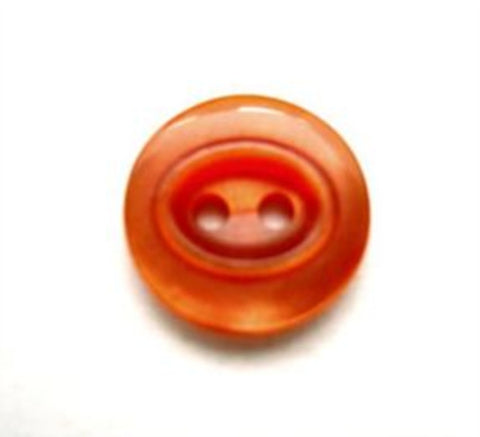 B10403 14mm Tonal Rust Brown Polyester 2 Hole Button - Ribbonmoon