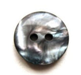 B7434 15mm Grey and Iridescent Shimmery 2 Hole Button - Ribbonmoon