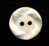 B6241 15mm Natural White Matt Centre 2 Hole Button - Ribbonmoon