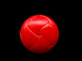 B2166 18mm Red Leather Effect "Football" Shank Button - Ribbonmoon