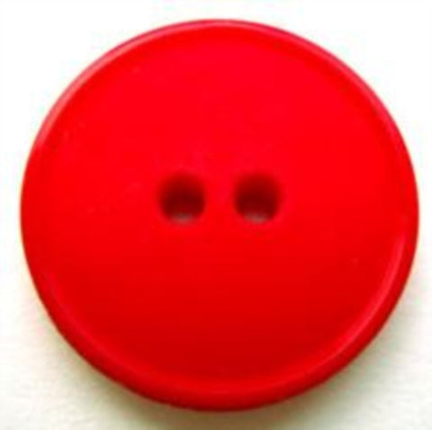 B13974 23mm Bright Red Matt Centre 2 Hole Button - Ribbonmoon