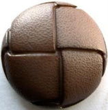 B8560L 25mm Pale Brown Leather Effect "Football" Shank Button