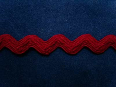 RIC36 11mm Claret Ric Rac Braid - Ribbonmoon