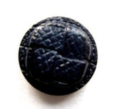 B10945 19mm Midnight Navy Leather Effect "Football" Shank Button - Ribbonmoon