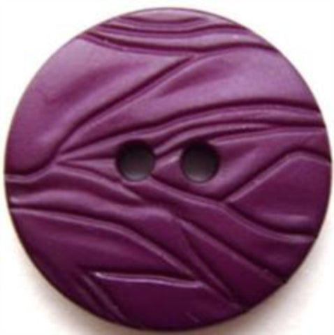 B9444 24mm Plum Purple Textured 2 Hole Button - Ribbonmoon