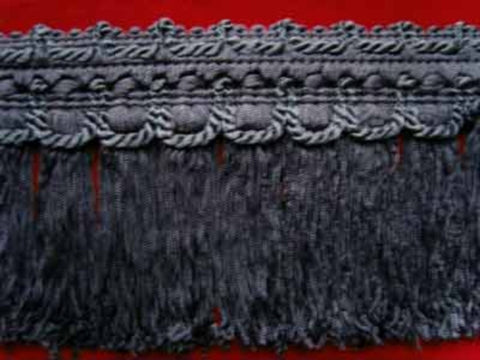 FT1142 10cm Moonlight Blues Cut Tassel Fringe on a Decorated Braid - Ribbonmoon