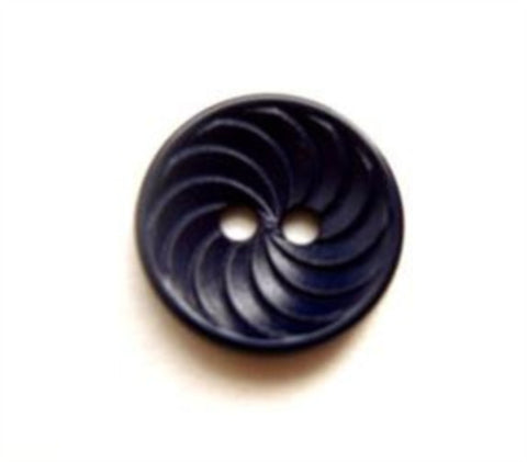 B8938 14mm Navy Textured 2 Hole Button - Ribbonmoon