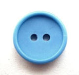 B11956 19mm Saxe Blue Matt Centre 2 Hole Button - Ribbonmoon