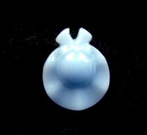 B11378 18mm Baby Blue Bonnet Shape Novelty Shank Button