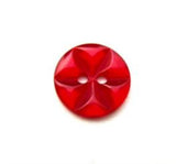 B14025 14mm Cardinal Red 2 Hole Polyester Star Button - Ribbonmoon