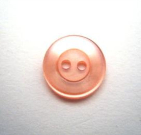 B11237 14mm Apricot Pearlised Polyester 2 Hole Button - Ribbonmoon