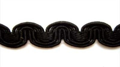 FT2205 12mm Black Rachel Braid - Ribbonmoon