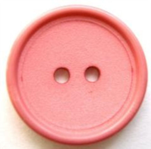 B7591 23mm Dark Rose Pink Matt Centre 2 Hole Button - Ribbonmoon