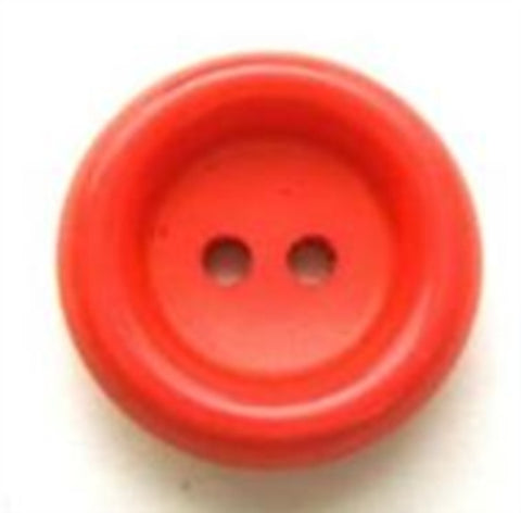 B5850 17mm Orange Coral Soft Gloss 2 Hole Button - Ribbonmoon