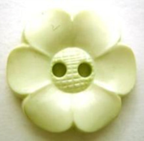 B6309 22mm Hush Green Flower Shaped 2 Hole Button - Ribbonmoon