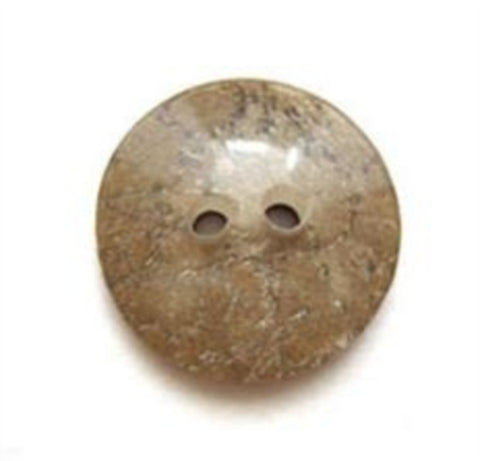 B6686 15mm Shimmery Beige 2 Hole Button with a Domed Clear Surface - Ribbonmoon