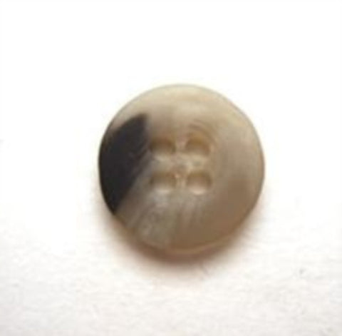 B7310 11mm Black and Natural Greys Bone Sheen 4 Hole Button - Ribbonmoon