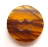 B5271 15mm Tortoise Shell Brown Soft Sheen 4 Hole Button - Ribbonmoon