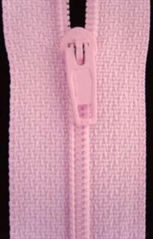 Z3139 18cm Pale Baby Pink Nylon Pin Lock No.3 Closed End Zip - Ribbonmoon