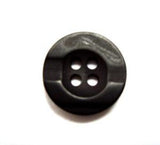 B15728 15mm Black Textured Soft Sheen 4 Hole Button - Ribbonmoon