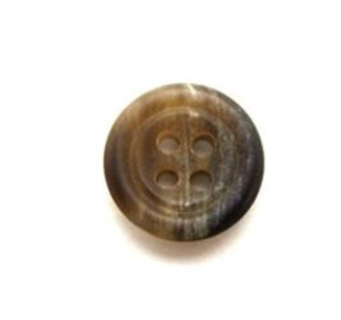 B10842 14mm Mixed Greys Bone Sheen 4 Hole Button - Ribbonmoon