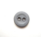 B13557 11mm Light Blue Grey Lightly Textured Linen Effect 2 Hole Button - Ribbonmoon