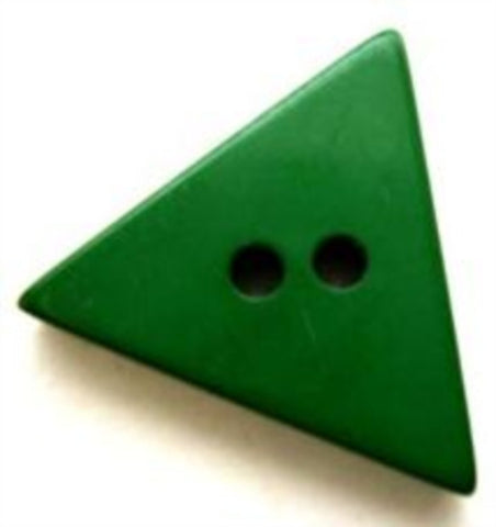 B6365 23mm Deep Green Glossy Triangle Shape 2 Hole Button - Ribbonmoon