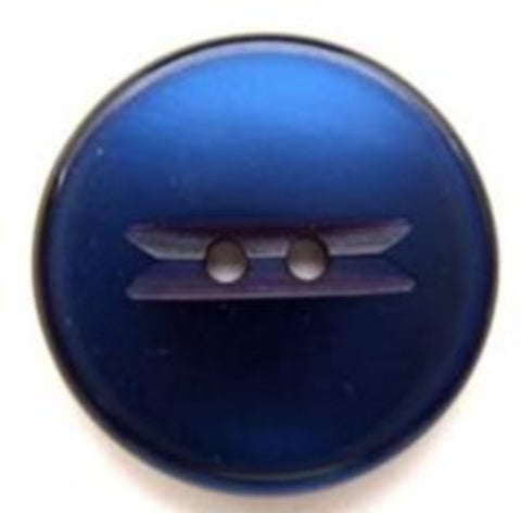 B5844 23mm Tonal Dark Royal Blue Pearlised 2 Hole Button - Ribbonmoon