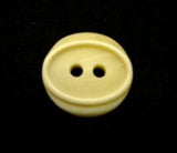 B16401 15mm Frosted Lemon Bone Sheen Oval Centre 2 Hole Button - Ribbonmoon