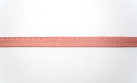 R3494 3mm Lobster Pink Double Face Satin Ribbon by Berisfords