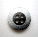 B6946 15mm Black and Pearlised Grey Shimmery 4 Hole Button - Ribbonmoon