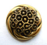 B9477 20mm Antique Gold Gilded Poly Shank Button - Ribbonmoon