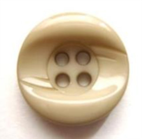 B5580 18mm Pale Creamy Beige Gloss Chunky 4 Hole Button - Ribbonmoon