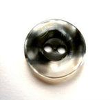 B17606 17mm Black and Pearlised Grey 2 Hole Button - Ribbonmoon