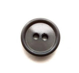 B13525 15mm Mid Grey Gloss 2 Hole Button - Ribbonmoon