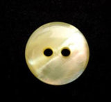 B7842 15mm Pale Primrose 2 Hole Button with a Pearlised Iridescence - Ribbonmoon