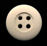 B11289 19mm Dull Natural White Rubber 4 Hole Button - Ribbonmoon