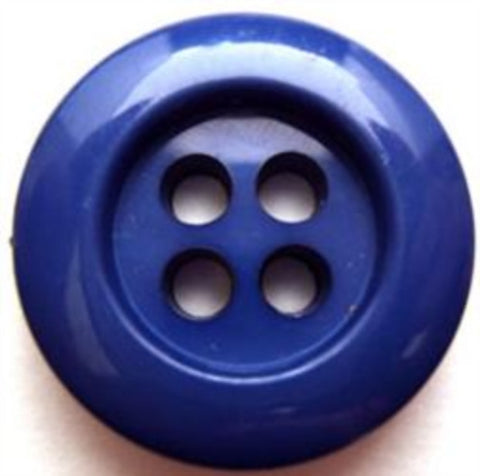 B7386 25mm Misty Dark Royal Blue Chunky and Gloss 4 Hole Button - Ribbonmoon