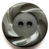 B13520 23mm Mid Grey Matt Centre 2 Hole Button - Ribbonmoon