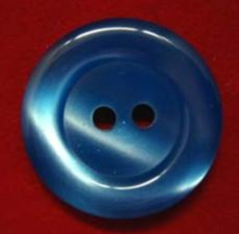 B18001 20mm Royal Blue Pearlised 2 Hole Button - Ribbonmoon