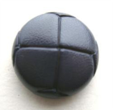 B9430 20mm Moonlight Blue Leather Effect "Football" Shank Button