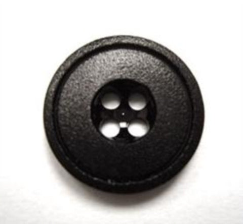 B15602 18mm Black Soft Sheen 4 Hole Button - Ribbonmoon