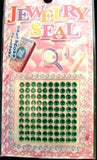 STICKJEWEL18 4mm Bottle Green Self Adhesive Diamonte Rhinestones - Ribbonmoon