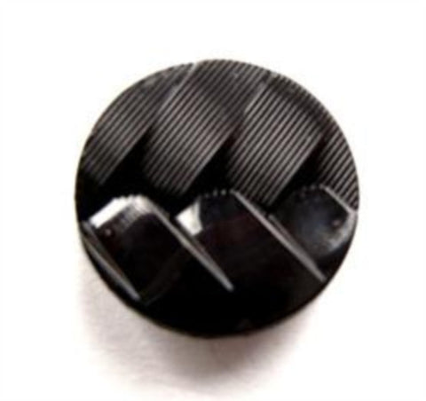 B13052 18mm Black Textured Shank Button - Ribbonmoon