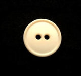 B17101 15mm Cream Matt Centre 2 Hole Button - Ribbonmoon