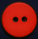 B4845 34mm Salsa Orange and Black Matt 2 Hole Button - Ribbonmoon